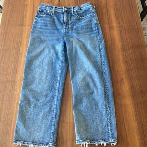 Madewell wide leg crop jeans 29
